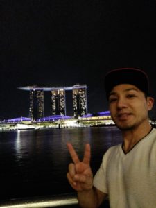 シンガポールで記念撮影